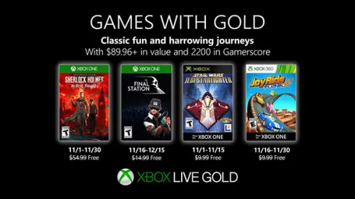 Xbox Live Gold: annunciati i giochi di Novembre 2019