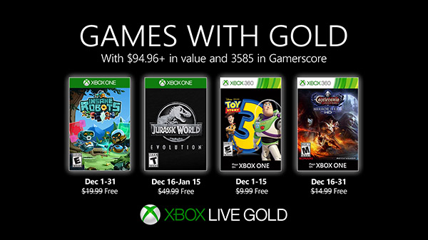 Xbox Live Gold: i giochi gratis di Dicembre 2019