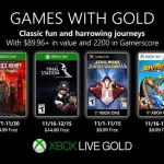 Xbox Live Gold: annunciati i giochi di Novembre 2019