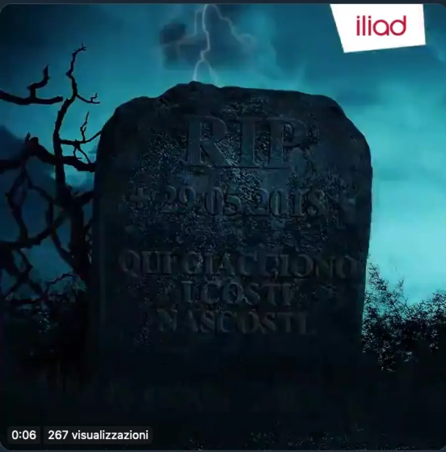 Iliad seppellisce i costi nascosti in occasione di Halloween