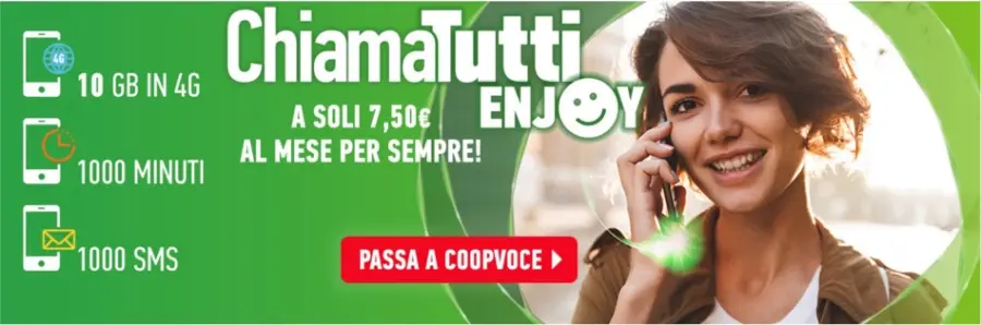 CoopoVoce rilancia l'offerta Chiamatutti Enjoy: ecco i dettagli