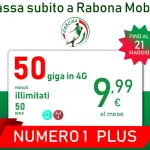 Numero 1 Plus, la nuova super offerta Rabona Mobile