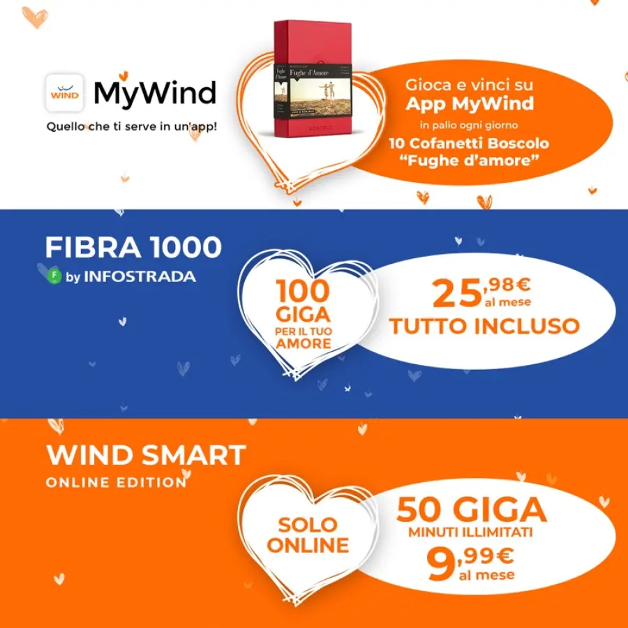 Wind loves you, il San Valentino secondo Wind-Tre