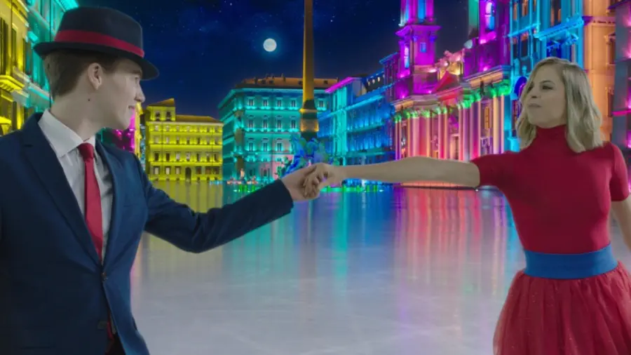 Mina e Carolina Kostner nello spot natalizio di TIM per la Supergiga