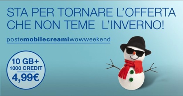 Postemobile, sta per tornare la Creami Wow Weekend