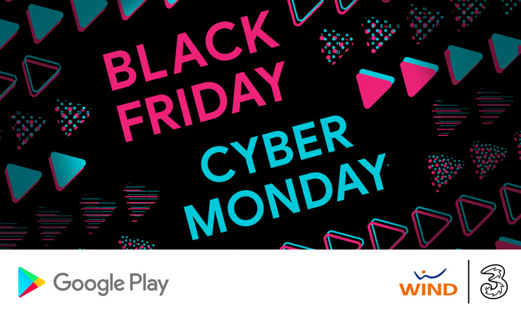 Cyber Week di Wind-Tre: sconti e promozioni su Google Play