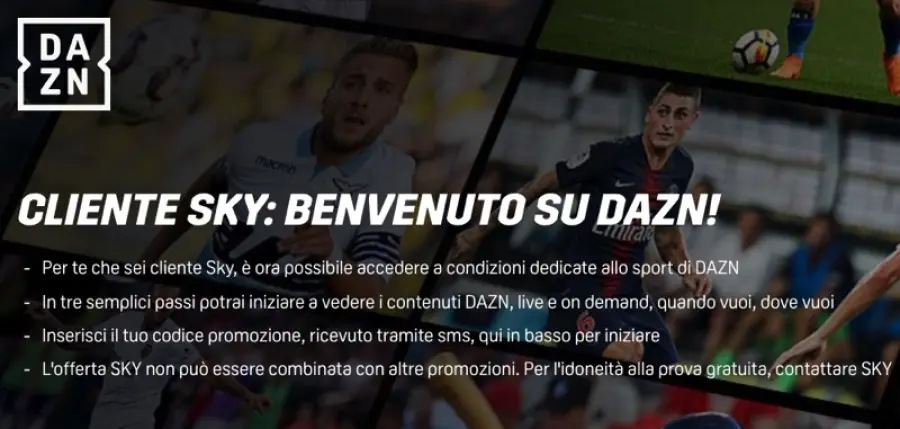 DAZN, il ticket è ancora in promozione con Sky