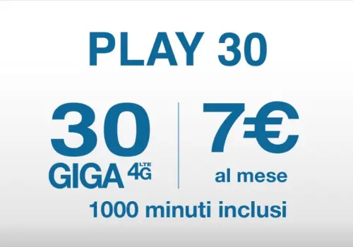 Nuova super offerta di 3 Italia: ecco Play 30