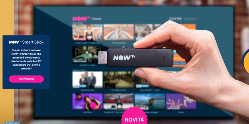 Now Tv smart stick, la tv on demand diventa portatile: ecco tutte le novità