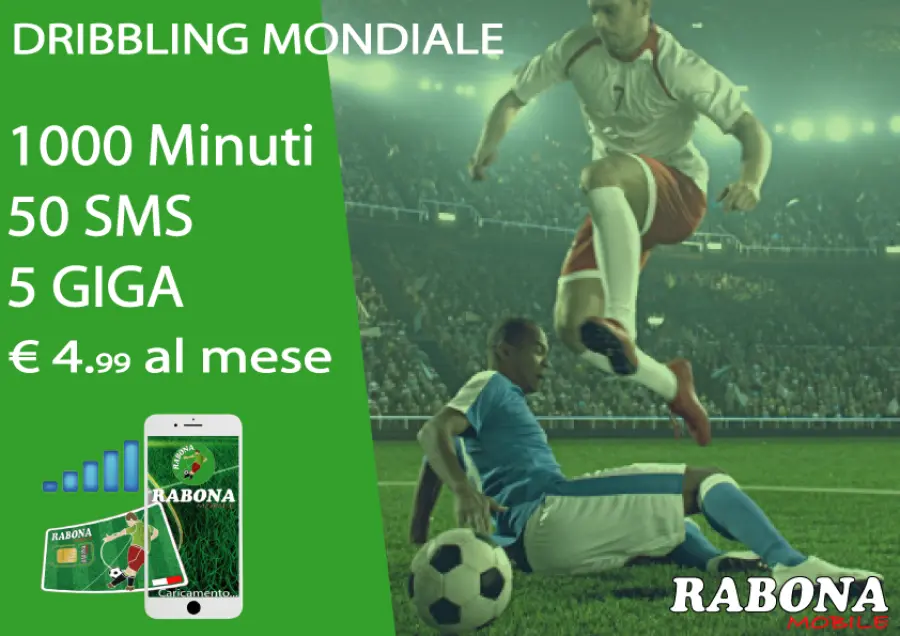 Rabona Mobile lancia la nuova offerta Dribbling Mondiale