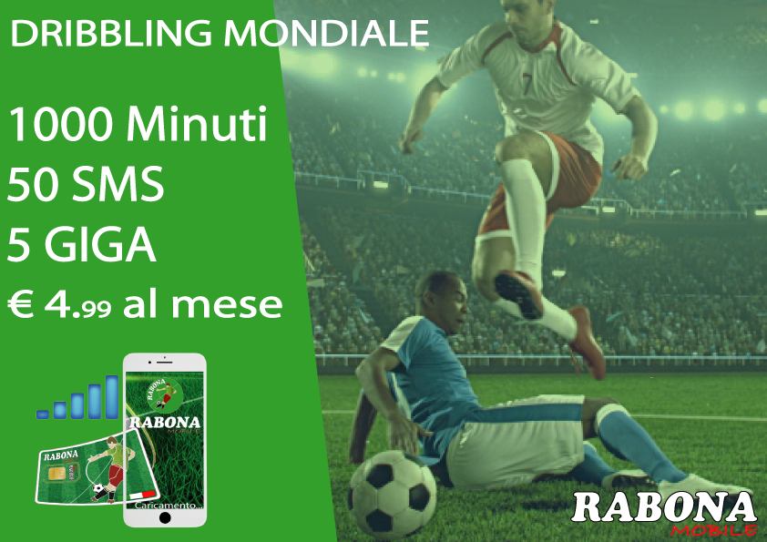 Rabona Mobile lancia la nuova offerta Dribbling Mondiale