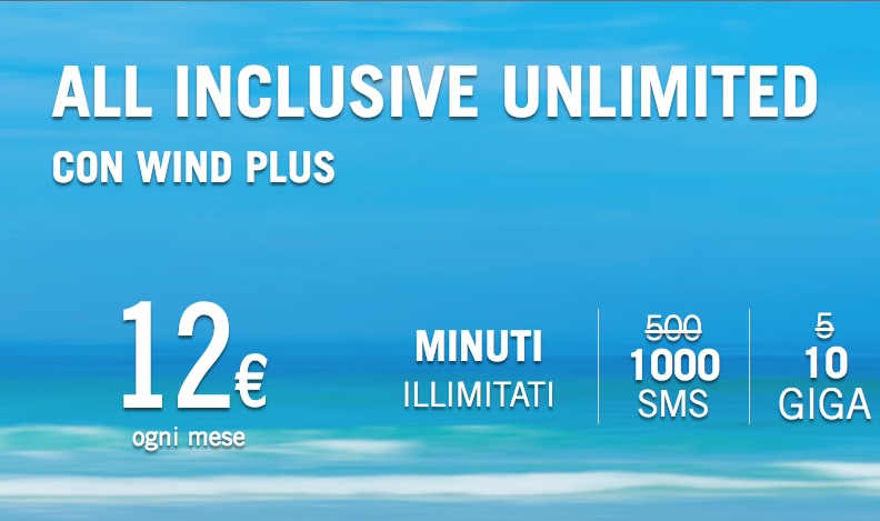 All Inclusive con Wind Plus in promozione e due mesi di Now Tv
